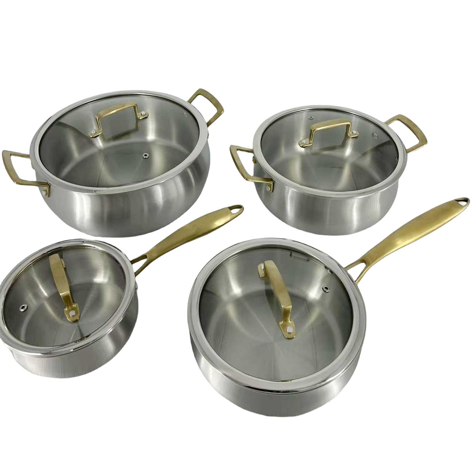 8PC Tri-Ply Stainless Cookware Set